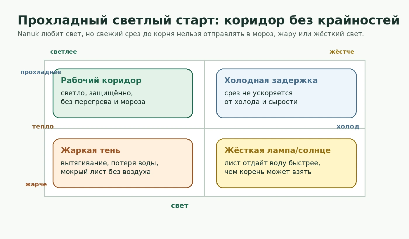 Прохладный светлый старт остеоспермума Nanuk без крайностей