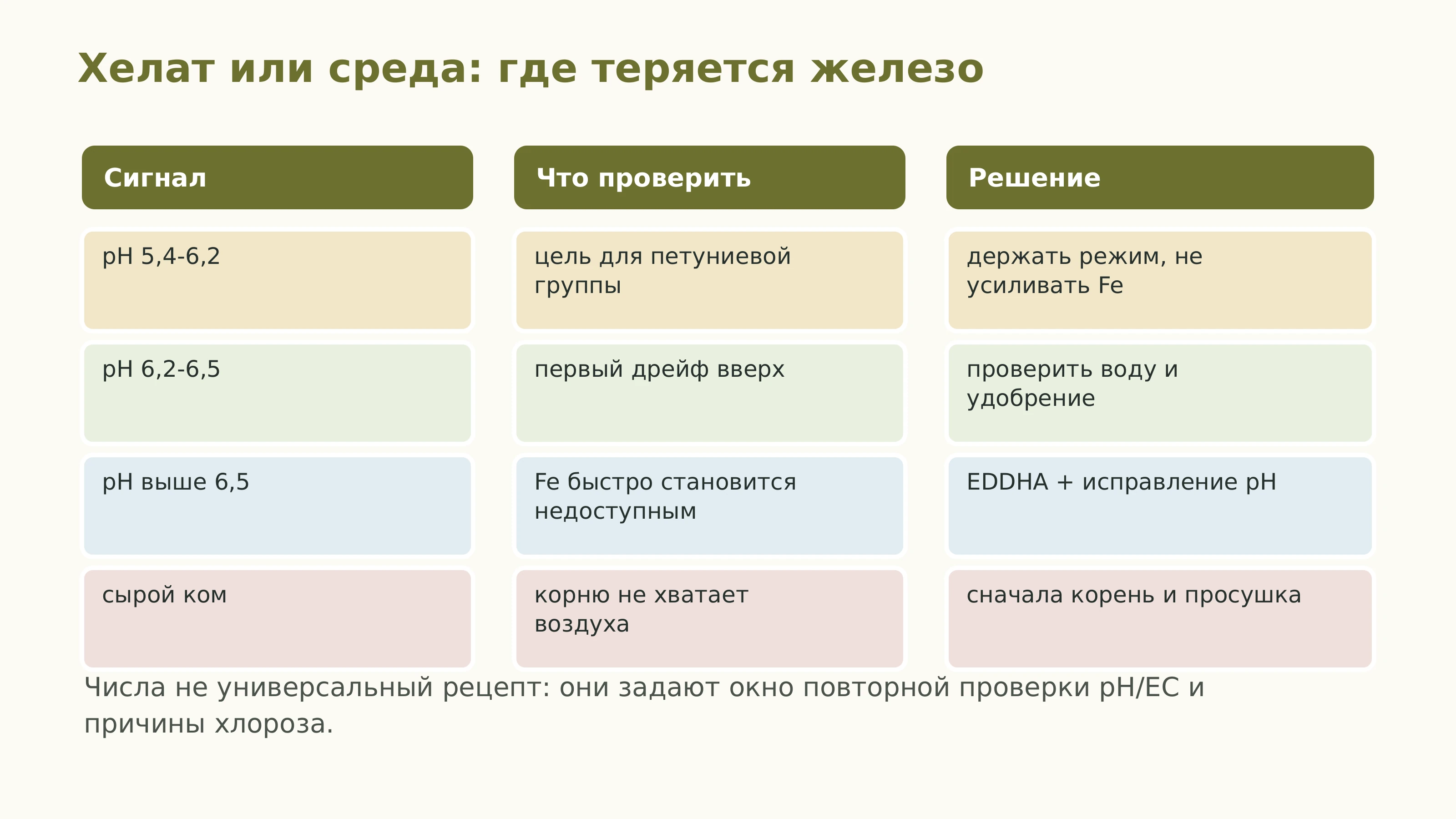 Хелат или среда: где теряется железо